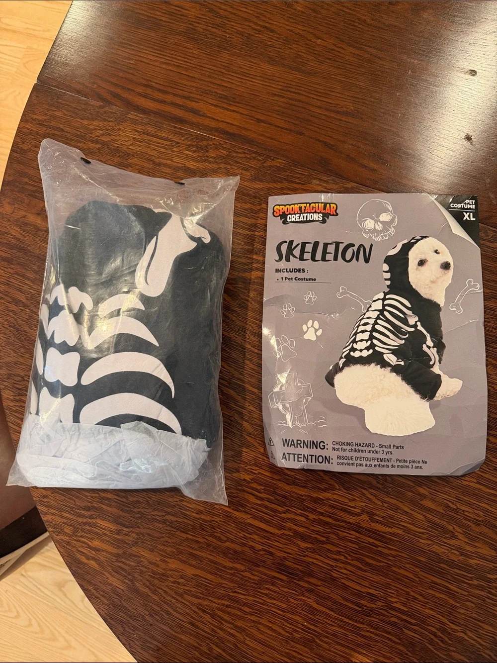 Spooktacular Creations Black & White Skeleton Dog Costume (XL)